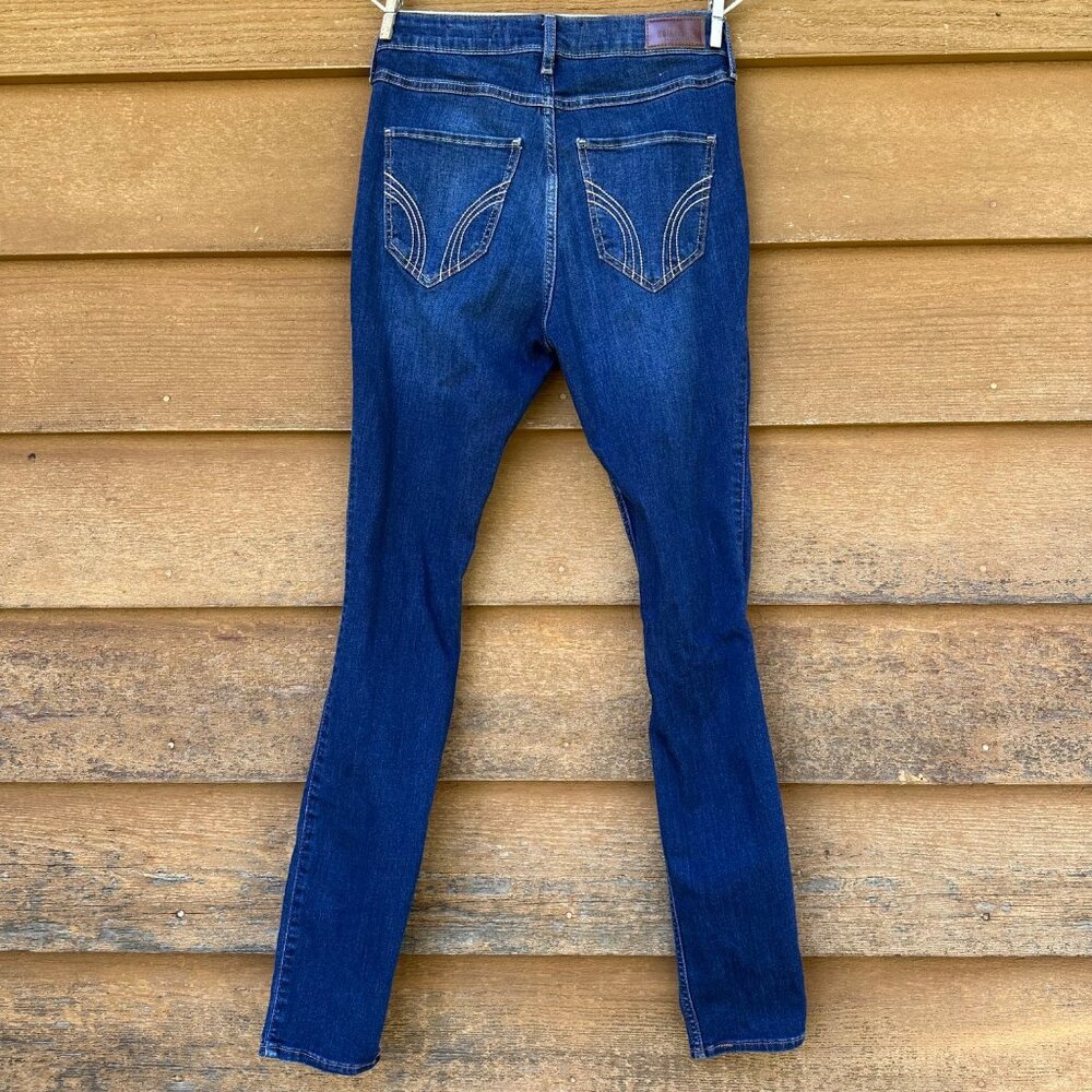 Hollister High-Rise Super Skinny Classic Stretch Distressed Blue Jeans Size 27 - Picture 3 of 15